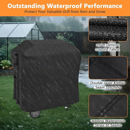 Grill Cover for Char Broil Bistro Pro Electric Grill Griddle, Waterproof Outdoor BBQ Griddle Cover for Charbroil Model 25302146