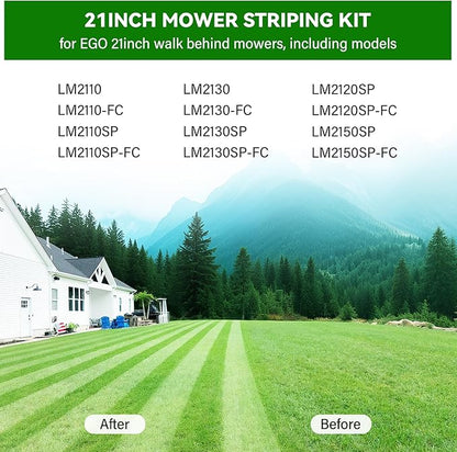 EGO 21inch Walk Behind Mowers Lawn Striping Kit,Heavy-Duty Design Stainless Steel Drum,Suitable for Easily Achieving Professional Level Lawn Patterns