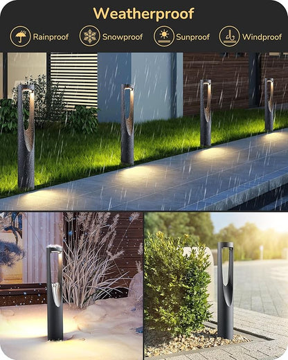 EDISHINE Low Voltage Landscape Lighting, 12V 2W 150LM 3000K Outdoor Landscape Light with Connectors, Waterproof Electric LED Pathway Lights Wired for Path Yard Garden, CRI80 8 Pack