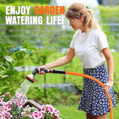 Garden Hose 15 ft x 5/8", NON-EXPANDING Flexible Water Hose, Kink Resistant Lightweight Hybrid Hose, Leakproof Yard Hose with Male to Female Fittings