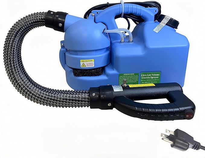 1.85 Gallon Electric ULV Fogger Machine, Portable Atomizer Fogger Sprayer, Misting Atomization System Indoor Outdoor for Home Yard Restaurant Hotel, 20-26FT