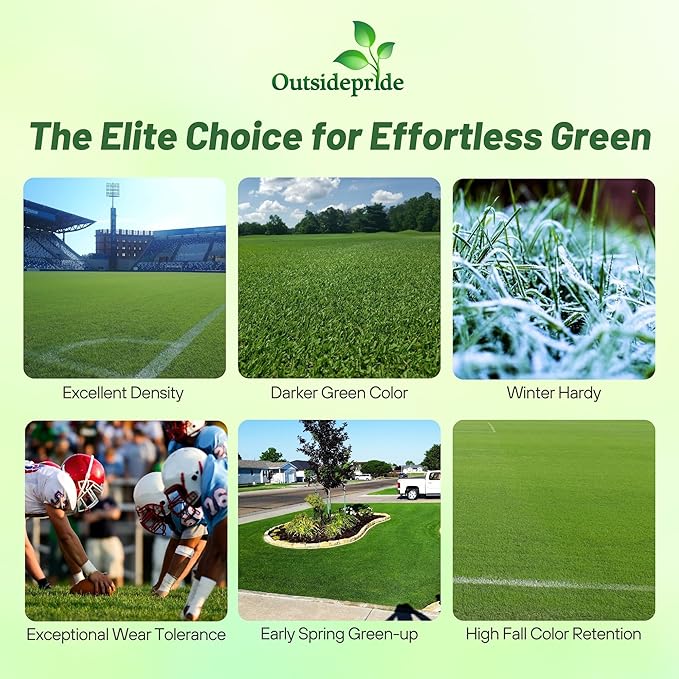 Outsidepride Monaco Bermuda Grass Seed - 25 lbs. Drought-Tolerant, Dense, Wear-Resistant Turf Grass Seeds for Lawn, Sports Fields, & High-Traffic Areas - Ideal for Warm-Season & Transition Zone Areas