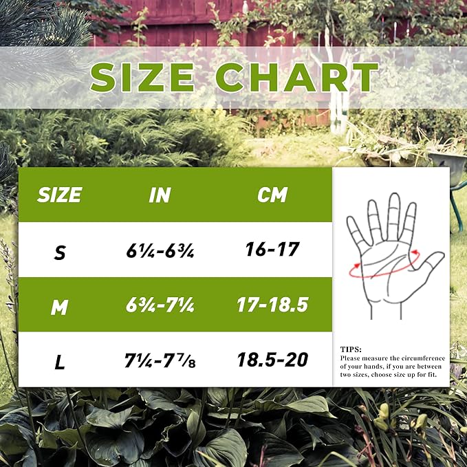 HANDLANDY Gardening Gloves for Women, Breathable Ladies Leather Garden Yard Gloves Best Gift for Gardeners