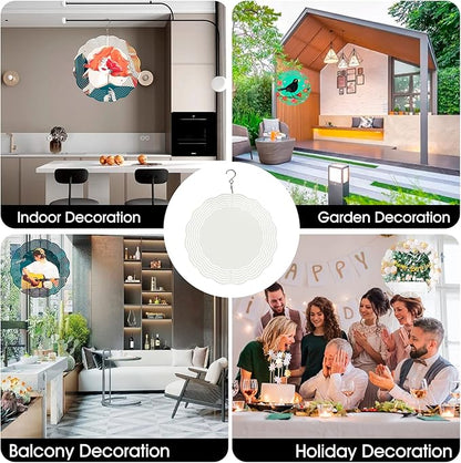 10 Pack Sublimation Wind Spinner Blanks 6 Inch Wind Spinners Sublimation Blanks 3D Aluminum Metal Wind Spinners for Yard and Garden Indoor Outdoor Window Porch Decoration Round (10 Pcs 6 Inch)