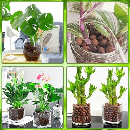Halatool 8LB Clay Pebbles for Plants 4mm-16mm Lightweight Hydroton Leca Balls for Indoor Potted Plants Hydroponics Gardening Orchids Drainage Decoration Aquaponics