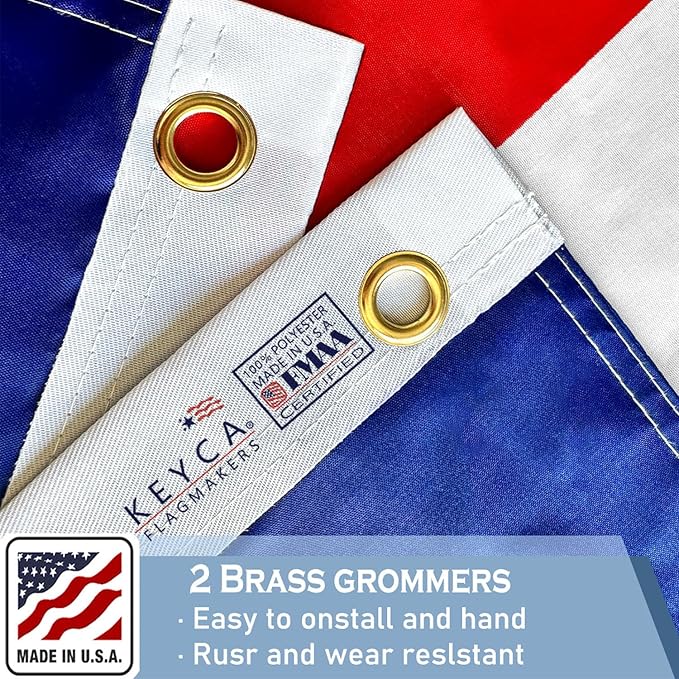 Texas State Flag 3x5 FT Made in The USA- Heavy Duty Vibrant Colours Double Sided Texas TX Flag with 2 Brass Grommets for Home/Company/Indoor Outdoor Decoration
