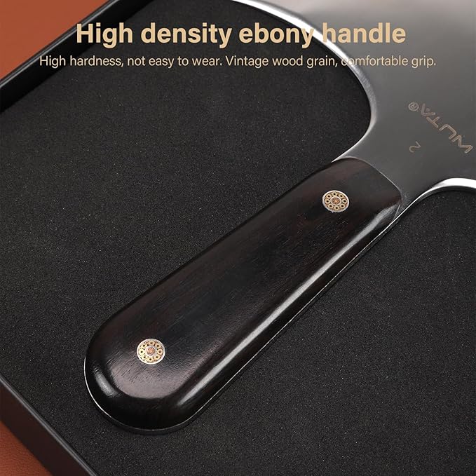 WUTA Leather Cutting Knife Ultra Sharp Round Head Craft Skiving Cutting Tools Round Leathercraft Knife DIY Handmade Senior Leather Tools(2# 4 inches)