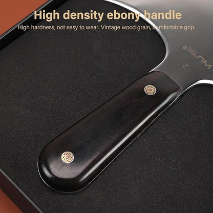 WUTA Leather Cutting Knife Ultra Sharp Round Head Craft Skiving Cutting Tools Round Leathercraft Knife DIY Handmade Senior Leather Tools(2# 4 inches)