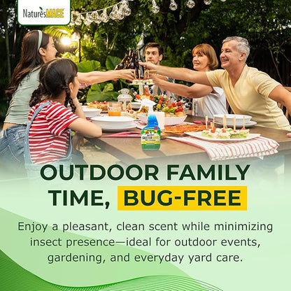 Nature’s MACE Outdoor Pest Repellent Spray – Kills & Repels Multiple Insect Types – Treats Lawns, Shrubs, and Patios – Safe for Family, Pets, and Plants – Essential Oil Formula with Fresh Scent – 40oz