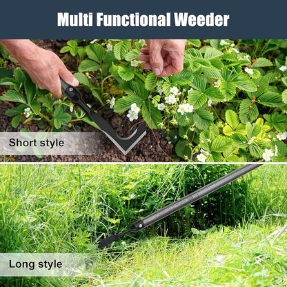 29" Long Handle Crack Weeder, Manual Crevice Weeding Tool Weed Puller for Sidewalk Paver Deck Boards, Gardening Tool for Removing Grass and Weeds from Deck Garden and Wall Crevices