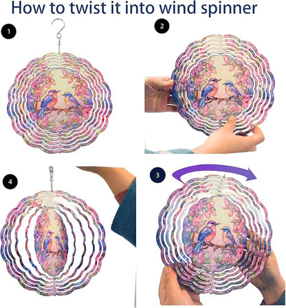 Samoyed Wind Spinner Pet Dog Memorial Gifts 3D Aluminum Metal Kinetic Hanging Wind Sculpture Spinners for Yard and Garden Indoor Outdoor Window Garden Decoration 8 Inch (Samoyed 1)