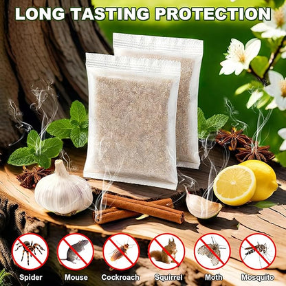15 Pack Mouse Repellent Pouches, Natural Peppermint Oil Rodent Repellent Pouches for Mice, Squirrel, Rats, Roaches, Ant, Spiders and Other Pests, Indoor & Outdoor Use