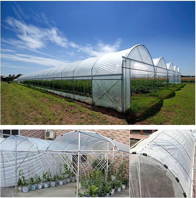50 PCS 1 inch Greenhouse Clamps Clips 26mm Black ABS Snap Clamp Tube Clip Garden Buildings Tube Clip for Greenhouse Film, Sunshade Nets, Frame Shelters (Outer Ø 1.26”inner Ø 1”)