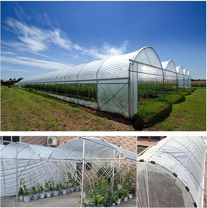 50 PCS 1 inch Greenhouse Clamps Clips 26mm Black ABS Snap Clamp Tube Clip Garden Buildings Tube Clip for Greenhouse Film, Sunshade Nets, Frame Shelters (Outer Ø 1.26”inner Ø 1”)