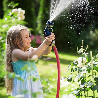 Solution4Patio Short Lead-in Red Garden Hose 3/4 in. x 10 ft. -Heavy Duty Durable Flexible Lightweight Water Pipe -Brass Aluminum Male/Female Fittings for Household & Commercial -Kink Free, No Leaking