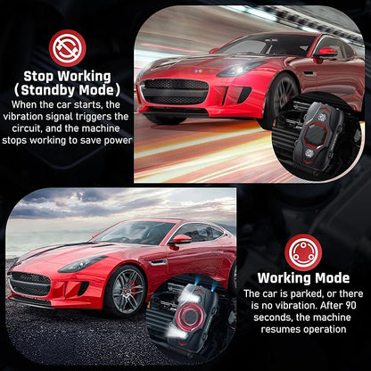Rodent Repellent for Car Engines - Ultrasonic Mouse Repellent Under Hood, Upgraded 4 LED Strobe Lights, Plug-in & Battery Powered, Keep Rodents Out of Car, RV, Garage, Room, Indoor, Outdoor, 2 Pack