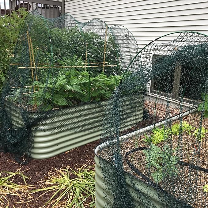 Garden Hoops for Raised Beds, 36pcs Greenhouse Hoops Grow Tunnel, 8ft Rust-Proof Fiberglass Frame for Garden Netting, Row Cover, Protecting Outdoor Plants