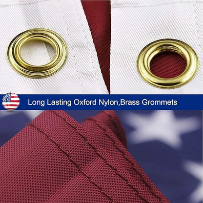 8x12 FT American Flag for Outside, Best Embroidered Stars and Sewn Stripes, 210D Heavy Duty Polyester, Suitable for Outdoor High Winds Areas (American flag 8x12 FT)