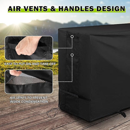 Griddle Cover for Blackstone Patio Series 2-Burner 28" Griddle with Air Fryer, Flat Top Grill Cover for Blackstone 28in 1962 Air Fryer Combo & Two Burners Grill