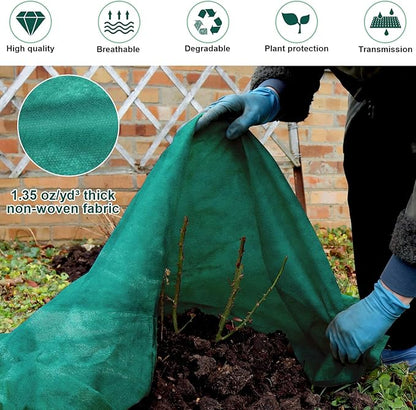 NNG 10x30ft Plant Covers Freeze Protection Frost Blankets 1.35oz/yd² Non-Woven Fabric Floating Row Cover Plant Blanket Protector Garden Winterize for Winter Outdoor Plants,Vegetables