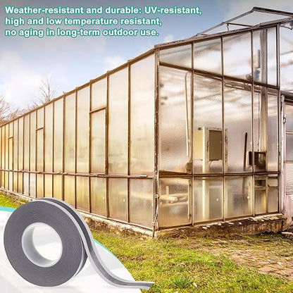 Frienda 2 Roll 82 ft Vented Polycarbonate Tape Dustproof Waterproof Self Adhesive Greenhouse Tape UV Heat Resistant for Polycarbonate Greenhouse Panel Roofing Multi Wall Panels Outdoor Repairs (25 mm)