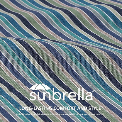 Sunbrella Decorative Outdoor Water Repellent Throw Pillows with Inserts, Set of 4, 18" x18" Pillows for Patio, Backyard, Bed, Couch, and Patio Furniture, Swell Turquoise