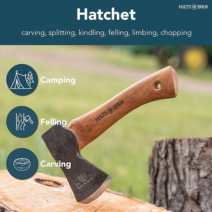 Hults Bruk 840762 Jonaker Hatchet - 1 lb Head, 9.4" Handle