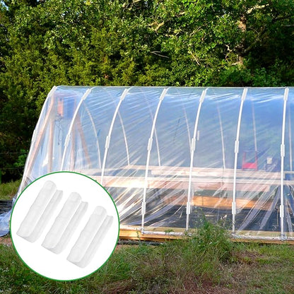 50 PCS 1 inch Greenhouse Clamps Clips White ABS Snap Clamp Tube Clip Garden Buildings Tube Clip for Greenhouse Film, Sunshade Nets, Frame Shelters (Inner dia: 1 in & Outer dia: 1.26 in)