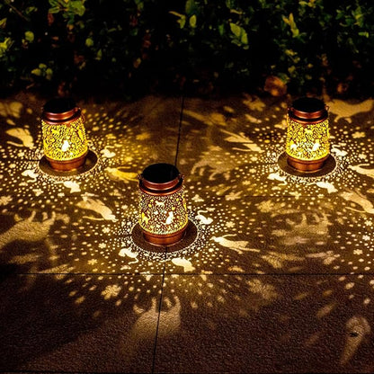 Cat Solar Lanterns Outdoor Waterproof Hanging Solar Lights Cat Gifts for Women Men Metal Decorative LED Lanterns for Yard, Patio, Lawn, Tabletop, Pathway, Landscape, Garden Decor, Cat Lovers Gifts