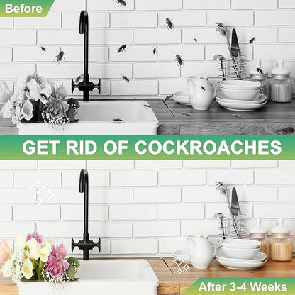 Roach Bait - Cockroach Killer Indoor Infestation, Roach Traps Cockroach Bait Gel,Indoor Home Repellent for Small Large Cockroaches, Get Rid of Roaches Permanently Outdoor (24)