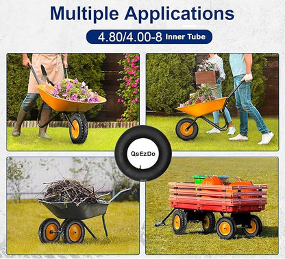 4.00-8 Inner Tube, with TR13 Straight Valve Stem (1 pack), work for Wheelbarrow Barrow Sack Truck Trolley Spare Wheel,and more