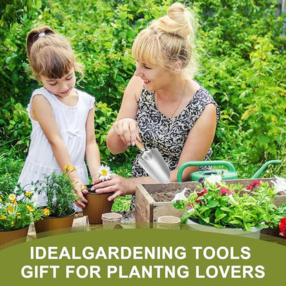 Sand Soil Compost Sifter 1/4 Inch Mesh,Garden Tool Set,Stainless Steel Tools with Organizer Bag,Gardening Kit for Weeding, Planting, Digging,Gardening Gifts for Women Novice Gardener