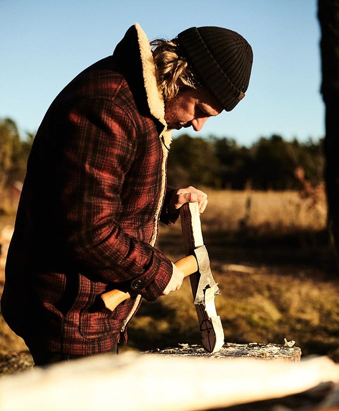 1844 Helko Werk Germany Traditional Rheinland Hatchet - Made in Germany Camping Hatchet and Bushcraft, Backpacking Handmade German Hatchet - Head 1.25 lbs, Handle 14 in. (Rheinland Hatchet) #11326