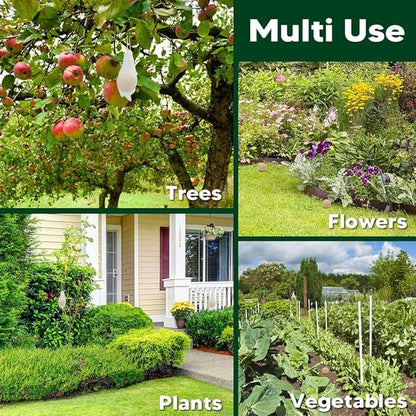 Deer Repellent, Rabbit Repellent Outdoor, Bunny Repellents, Deer and Rabbit Deterrent, Safe for Garden/Yard/Plants/Flowers, Lasting for 60 Days-10 Packs