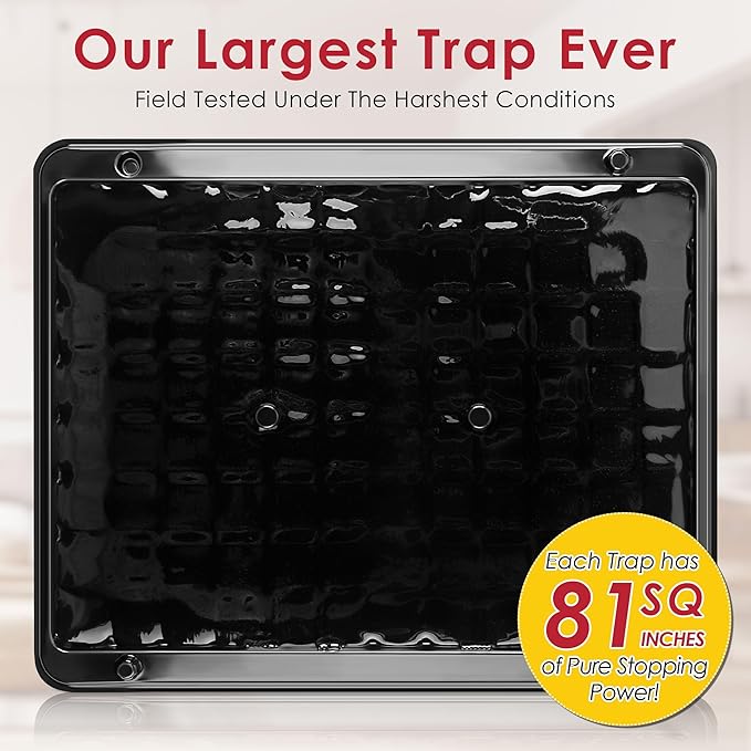 Qualirey 20 Pack Jumbo Rat & Mouse Glue Traps, 11.8 X 9.84 in Large Heavy Duty Mouse Traps Indoor for Home, Pre Scented Adhesive Plastic Tray with for Spider, Snake, Mice, Kids and Pet Safe (Black)