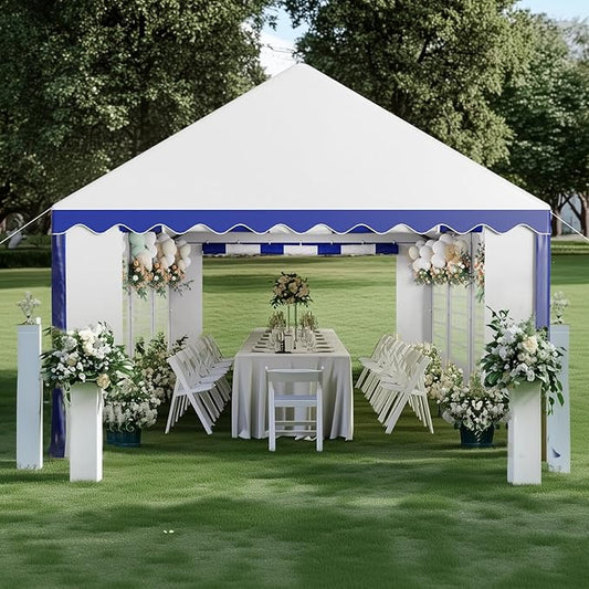 GREEN PARTY 13x26FT Party Tent Heavy Duty, Large Wedding Event Shelters with 3 Carry Bags & Removable Sidewalls, Outdoor Canopy Gazebo Commercial Tent for Carport Camping Garden Patio