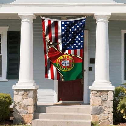 Vintage American America Usa Portugal Portuguese Flags For Outside Yard 3x5 Ft Double Sided Printed 100d Polyester Lightweight Garden Welcome Outdoor Banner Brass Grommets