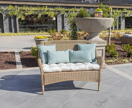 RSH DECOR: Sunbrella Lumbar Throw Pillows Set of 2 | 20" x 12" | Water and Fade-Resistant Performance Fabric | Outdoor Pillow Covers with Down-Alternative Inserts | Canvas Spa