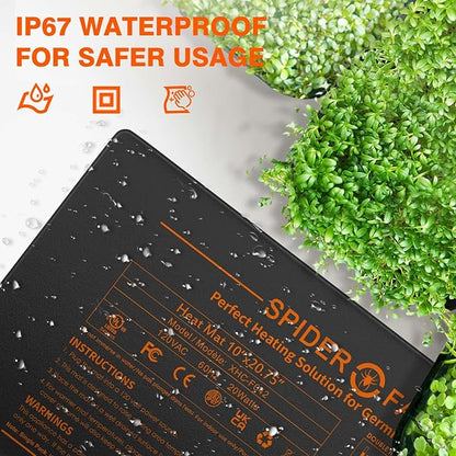 Spider Farmer Seedling Heat Mat 48"X20.75" and Digital Thermostat Controller Set Waterproof Durable for Indoor Gardening (MET UL Certified)
