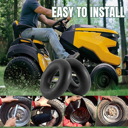 13x5.00-6 Inner Tubes with Straight Valve Stem(2 Pack) - Heavy Duty 5.00-6 Replacement Tire Tubes for Razor Dirt Quad, Lawn Mowers, ATVs, Dirt Bikes