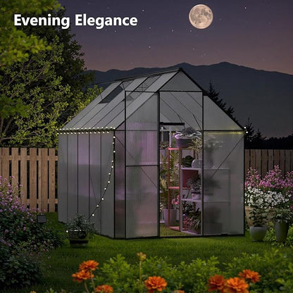 Greenhouses for Outdoor 6x10 FT, Heavy Duty Polycarbonate Greenhouse, Walk-in Garden Greenhouses, Large Green House for Outside, Backyard Green House