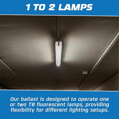 OHLECTRIC 10 Pack - Replacement for ICN2P32-SC 1&2 Lamp - T8 Fluorescent Ballast, Electronic Ballast Replacement 120-277 Volt, Instant Start - Standard and Energy Efficient Ballasts - UL Approved