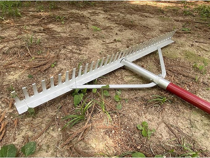 KYLIN Landscape Rake for Lawns 36Tines 36Inch with 66 Inch Extra-Long Aluminum Handle, Leaf Rake Tool for Loosening Soil, Lawn Care, Weeding Lake, Garden, Pond, Beach Landscaping
