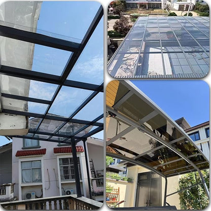 2mm Polycarbonate Sheet,Polycarbonate Greenhouse Panels,Roofing Transparent Insulation Daylighting Panels,Strong and not Easily Deformed,for Greenhouse Sheds Roofs,Carports.(Clear,4X 29.5ft)