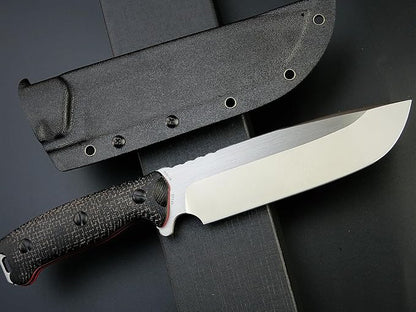 Eafengrow EF143 Fixed Blade Knife AUS-10 Steel Blade Micarta Handle Full Tang EDC Tool Straight Knife for Working Camping Hunting