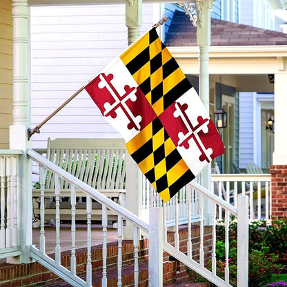 Maryland States Flag 3x5 Outdoor Made in USA - Double Sided Heavy Duty Vivid Color Maryland MD Flags with 2 Brass Grommet