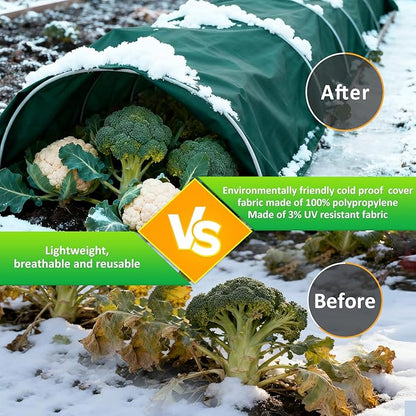 Green Plant Covers Freeze Protection, 10 x 30 ft - 2 oz/yd² Frost Cloths for Outdoor Plants, Tree Covers Freeze Protection, Winter Garden Blanket, Sun Cover for Plants for Greenhouse, Vegetables