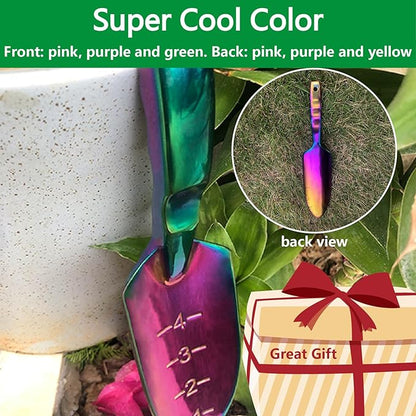 Garden Shovel - Gardening Hand Tool, Heavy Duty Garden Trowel, High Strength Alloy Steel for Soil Digging Planting Weeding, Solid Metal Handle, Colorful