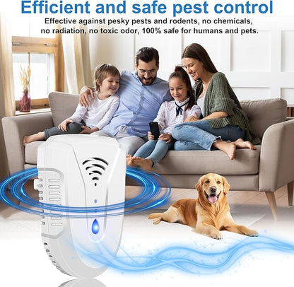 2025 Upgraded Ultrasonic Pest Repeller 6 Pack, Mouse Repellent Indoor Ultrasonic Plug in, Pest Control for Bugs Roaches Insects Mice Spiders Flies Cockroach Rodent Rat