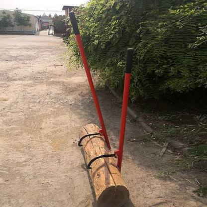 Log Peavey Steel Handle Log Peavey Tool - Logger Peavy Hook Log Roller Tool, max 19 Inch Opening Felling Log Roller Tool (47")